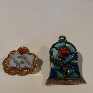 Disney Beauty and the Beast Rose Pins